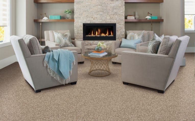 carpeted living room floors